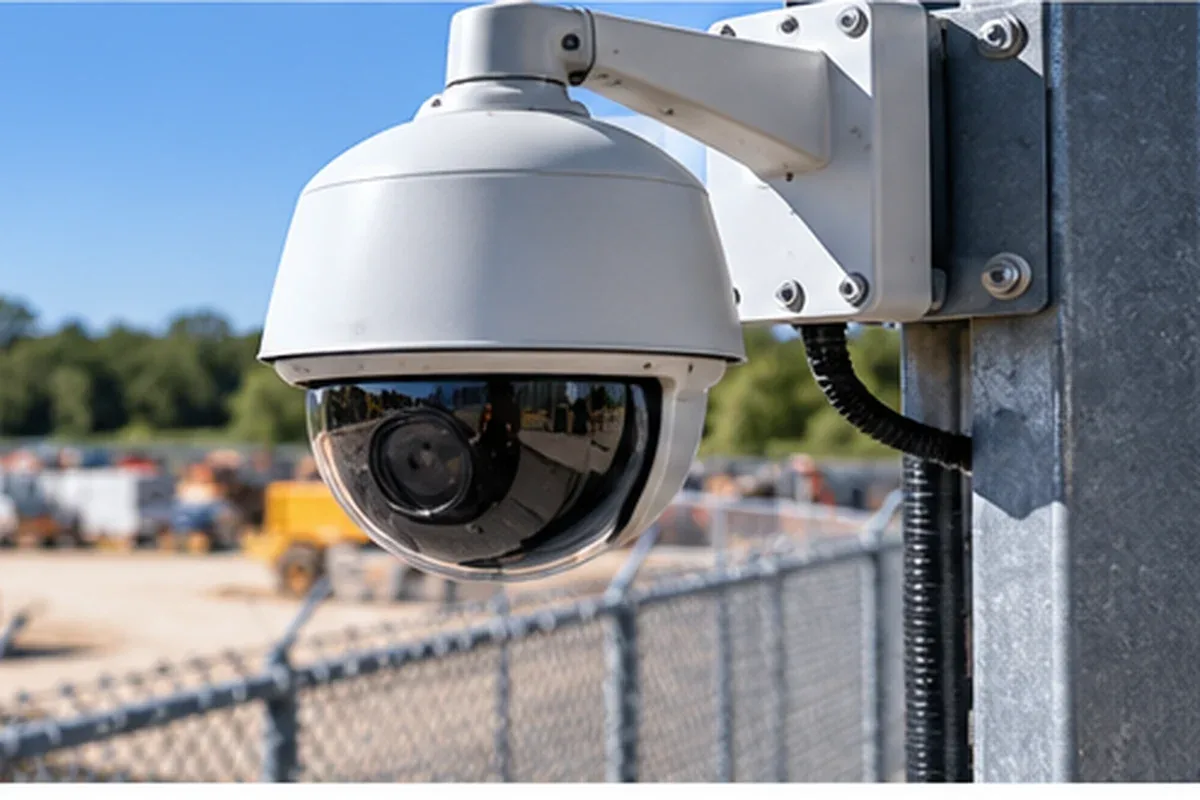 Video surveillance protecting a contractor's equipment yard